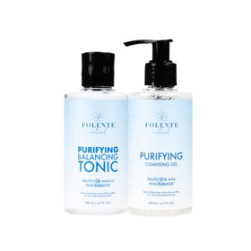 Polente Natural Yağlı ve Akneye Yatkın Ciltler AHA ve Niacinamide Arındırıcı Cilt Temizleme Seti