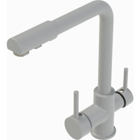 Polex Cristalux Lux Arıtmalı Gri Mutfak Evye Bataryası