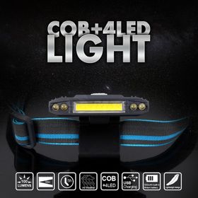 Police PS-1930 USB Şarjlı COB Led Şapka Feneri