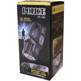 Police PS-384 Güneş Enerjili Enerji Göstergeli Telefon Şarj Etme Özellikli Spot Fener