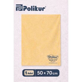 Polikur 50x70 cm Hardal Mikrofiber Güderi Oto Kurulama Bezi