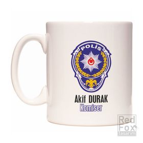 Polis Komiser Kişiye İsme Özel Meslek Kupa Bardak