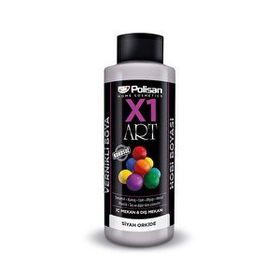 Polisan 120 ml Siyah Orkide X1 Art Vernikli Akrilik Hobi Boyası