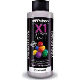 Polisan 120 ml Siyah Orkide X1 Art Vernikli Akrilik Hobi Boyası