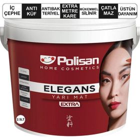 Polisan Antibakteriyel Elegans Extra 2.5 lt / 3.5 kg Silinebilir Silikonlu Mine Renk İç Cephe Boyası