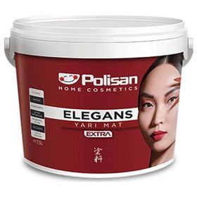Polisan Elegans Extra Yarı Mat Antibakteriyel Tüm Renkler 7,5 lt - 10 kg Cİ-7115 / Osmanlı Kırmızısı İç Cephe Duvar Boyası