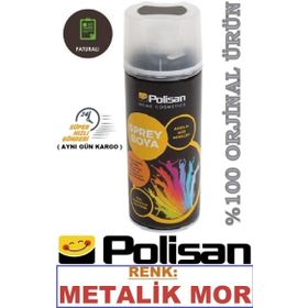 Polisan Mor Metalik Sprey Boya