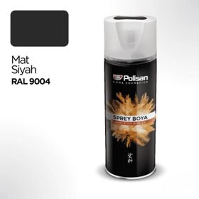 Polisan Ral 9004 400 ml Mat Siyah Akrilik Sprey Boya