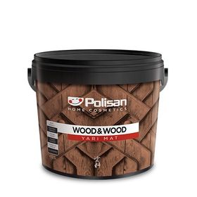 Polisan Wood & Wood Kiraz 2.5 lt Yarı Mat Su Bazlı Ahşap Verniği