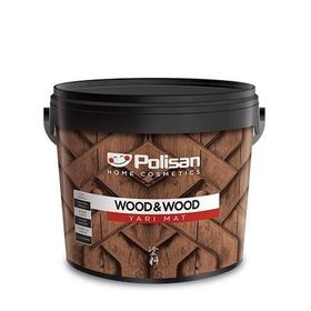 Polisan Wood & Wood Renksiz 2.5 lt Yarı Mat Su Bazlı Ahşap Verniği