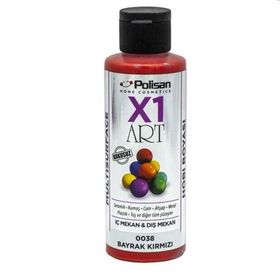 Polisan X1 Art 0038 Kırmızı 120 ml Multisurface Hobi Boyası