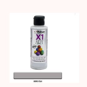 Polisan X1 Art Gri 120 ml Multisurface Hobi Boyası