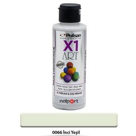 Polisan X1 Art İnci Yeşil 120 ml Multisurface Hobi Boyası