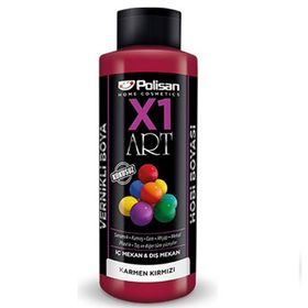 Polisan X1 Art Karmen Kırmızı 120 ml Multisurface Hobi Boyası