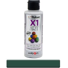 Polisan X1 Art Nefti Yeşil 120 ml Multisurface Hobi Boyası