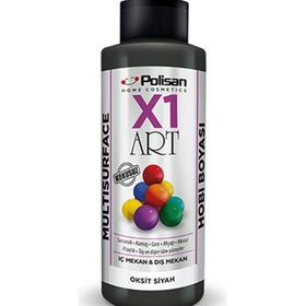 Polisan X1 Art Oksit Siyah 120 ml Multisurface Hobi Boyası