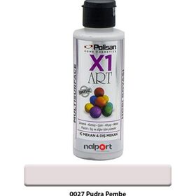 Polisan X1 Art Pudra Pembe 120 ml Multisurface Hobi Boyası