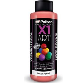 Polisan X1 Art Şeker Pembe 120 ml Multisurface Hobi Boyası