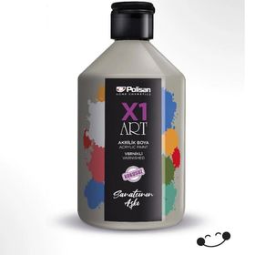 Polisan X1art Vernikli 500 ml 0051 Kayrak Gri Hobi Boyası