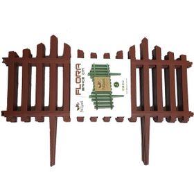 Poliwork 4 Parça Flora 2.4 m Kahverengi Bahçe Çiti