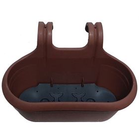 Poliwork Nergiz Kahverengi 6.5 lt Kolay Askı Balkon Saksısı