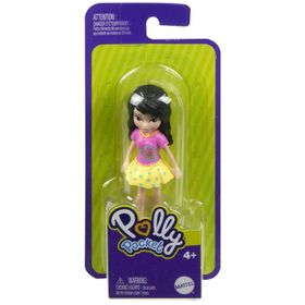 Polly Pocket HHX86 Siyah Saçlı Kalpli T-Shirt Arkadaşlar Figür