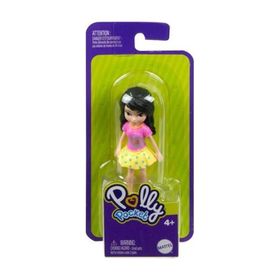 Polly Pocket HHX86 Siyah Saçlı Kalpli T-Shirt Arkadaşlar Figür