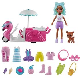 Polly Pocket HWP24 Filamingo Motosiklet ve Tropik Aksesuarlar