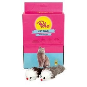 Polo 17 cm Tüylü Kırmızı Burun Fare