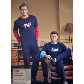 Polo 17027 Kırmızı Erkek Pijama Takımı