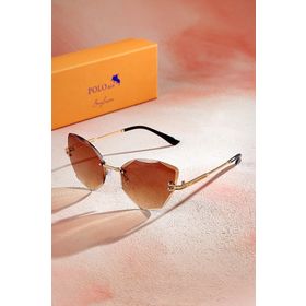 Polo Air PLG-2064C Kristal Kesme Cam Cat Eye Kahverengi Renk Güneş Gözlüğü
