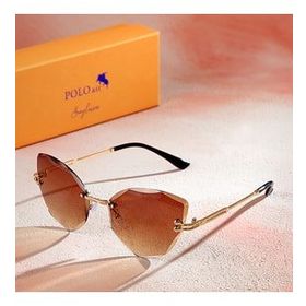 Polo Air PLG-2064C Kristal Kesme Cam Cat Eye Kahverengi Renk Güneş Gözlüğü