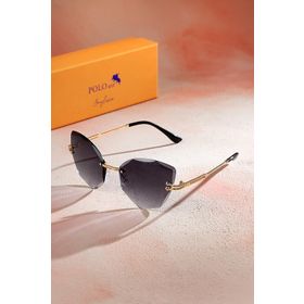Polo Air PLG-2064C Kristal Kesme Cam Cat Eye Siyah Renk Güneş Gözlüğü