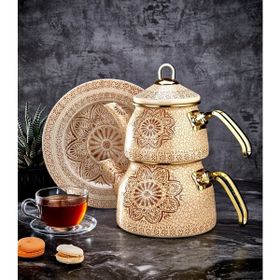 Polo Chef Satürn 1 lt 2 lt Emaye Çaydanlık Seti