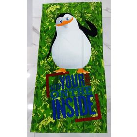 Polo Life Pingui Yeşil Desenli Plaj Havlusu