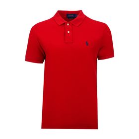 Polo Ralph Lauren 710666998003 Kırmızı Ralph Lauren Polo Yaka Slim Fit Erkek Tişört