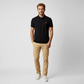 Polo Ralph Lauren 710782592001 Polo Yaka Siyah Erkek T-shirt