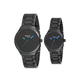 Polo Rucci 1350 Siyah Mavi Takvimli Metal Erkek Kol Saati