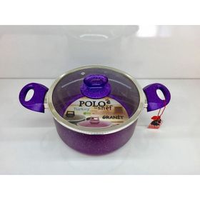 Polo Shef 24 cm Mor Granit Tencere