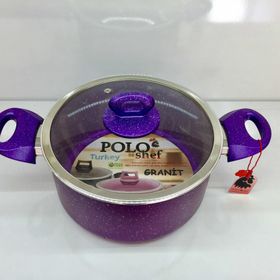 Polo Shef 24 cm Mor Granit Tencere