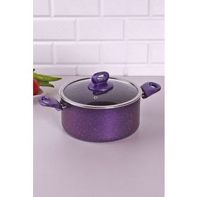 Polo Shef 24 cm Mor Granit Tencere