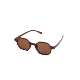 Polo55 Octagon Retro Tasarım Kahverengi Sekizgen PL22KG636 Unisex Güneş Gözlüğü