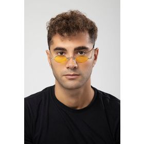 Polo55 PL23EG547 Minimal Retro Metal Elips Çerçeve Erkek Güneş Gözlüğü