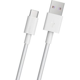 Polosmart 5a 100w Süper Hızlı Usb A To Type C Beyaz Psm30 Data ve Şarj Kablosu