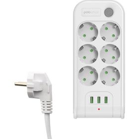 PoloSmart 6'lı 2 m MP10 Termal Akım Korumalı Uzatma Kablosu