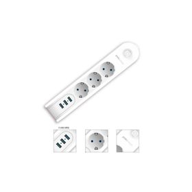 Polosmart MP09 2 m Beyaz Termal Akım Korumalı Uzatma Kablosu