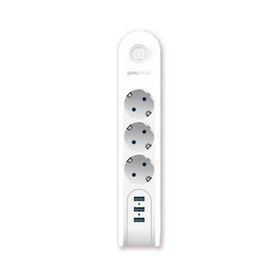 Polosmart MP09 2 m Beyaz Termal Akım Korumalı Uzatma Kablosu