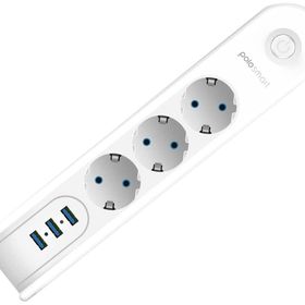 PoloSmart MP09 2 m Beyaz Uzatma Kablosu