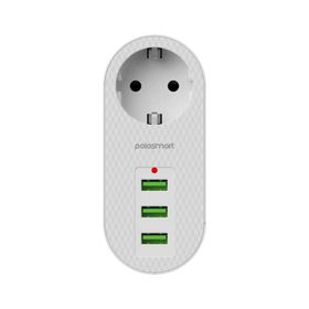 Polosmart MP11 3 Usb'li Termal Akım Korumalı Beyaz Priz