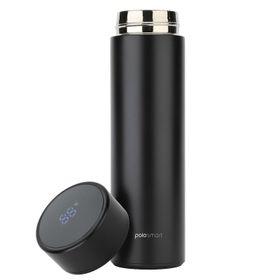PoloSmart PSH01 Siyah Led Göstergeli Dijital Termos